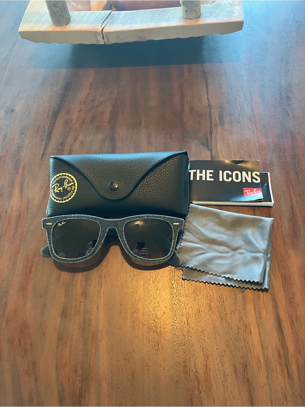 Ray-Ban Denim-Trim Sunglasses with Case